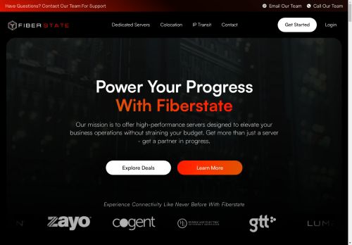 FiberState – High-Performance Dedicated Servers & Colocation Solutions