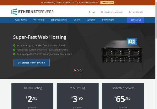 Ethernet Servers Review: NVMe Web Hosting for SEO Performance